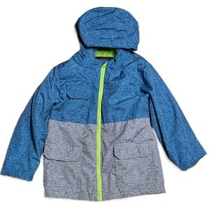 Swiss‎ Tech Hooded Jacket Kid's Size 5T Blue Gray Lightweight Weather Resistant